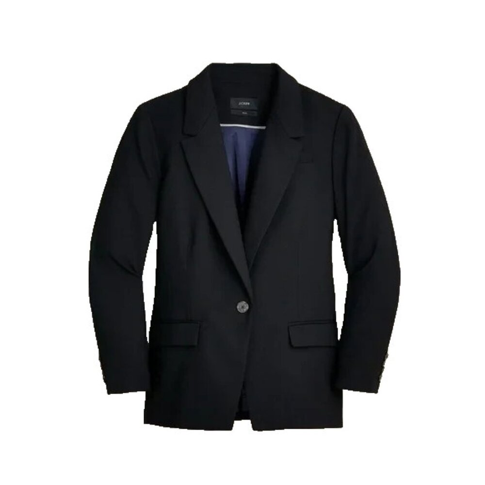 NWT J.Crew Willa Blazer in Black Italian City Wool Jacket 4 $288